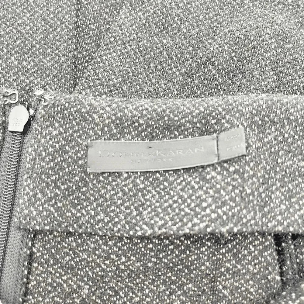 Donna Karen Tailored Skirt Women's Size 40 / 8 Heather Gray Pencil Career - Picture 4 of 4